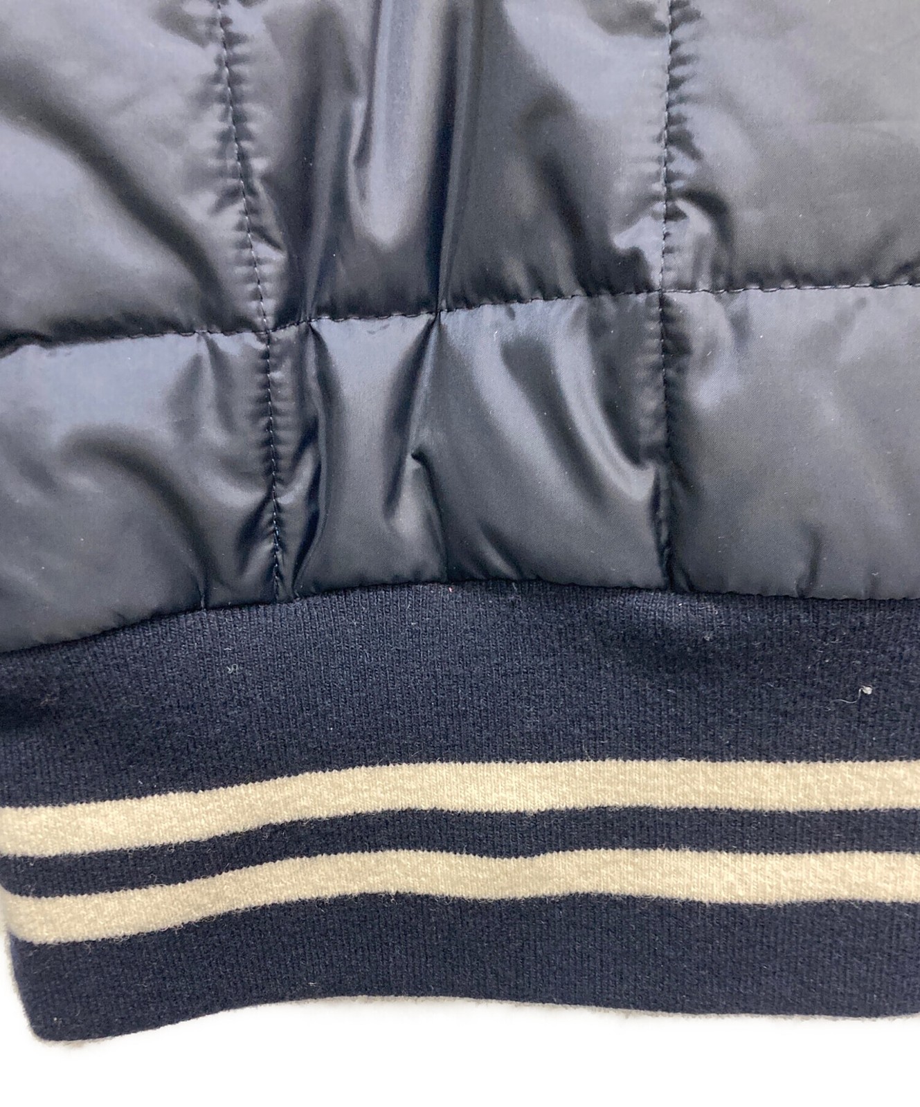 LOOPWHEELER Wool stadium jacket Size: SMALL Navy … - image 4