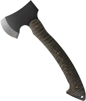Toor Campfire Camp Axe D2 Steel Green Micarta Fixed Blade