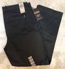 Dockers D2 Classic Pleated Straight Fit Black Cotton Mens Khaki Pants 36X30 NWT