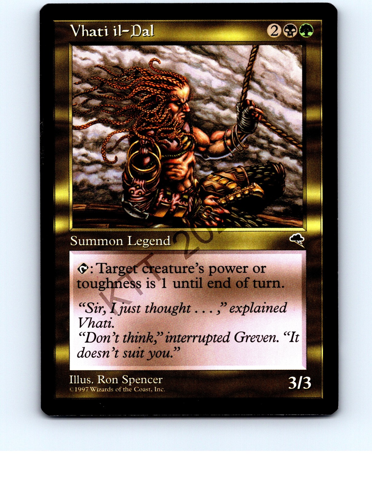 Vhati il-Dal #274 Rare Tempest MTG LP 8mm left edge rub