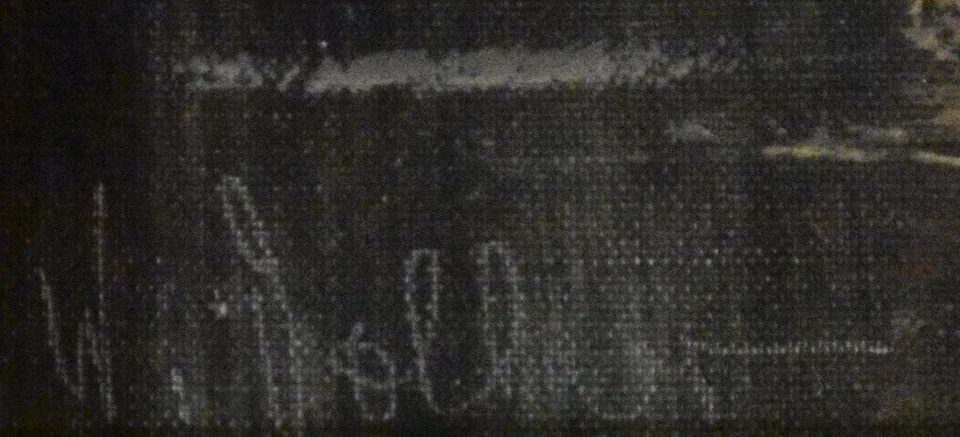 WILHELM VOLKER, Forest Scene Landscape Oil Painting in solid wood frame, 38"x34" - Image 4 of 4