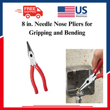 8 in. Needle Nose Pliers for Gripping and Bending