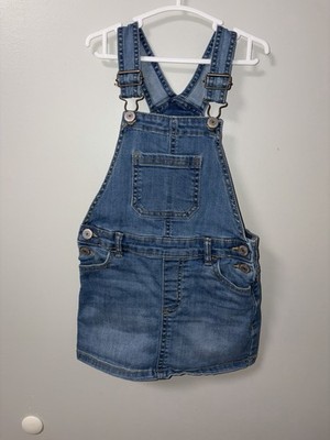Thereabouts Blue Denim Overall Skirtall Dress Girls 3T