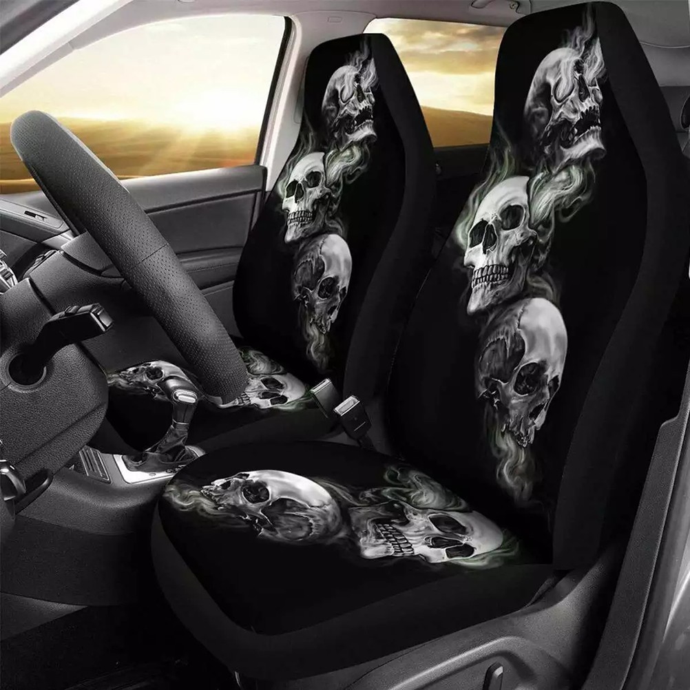 ⁺Car Covers Waterproof Halloween Skeleton Breathable Car Cover.
