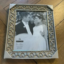 Beautiful Malden International Designs Silver Hearts And Gem Frame Holds 8 X 10 