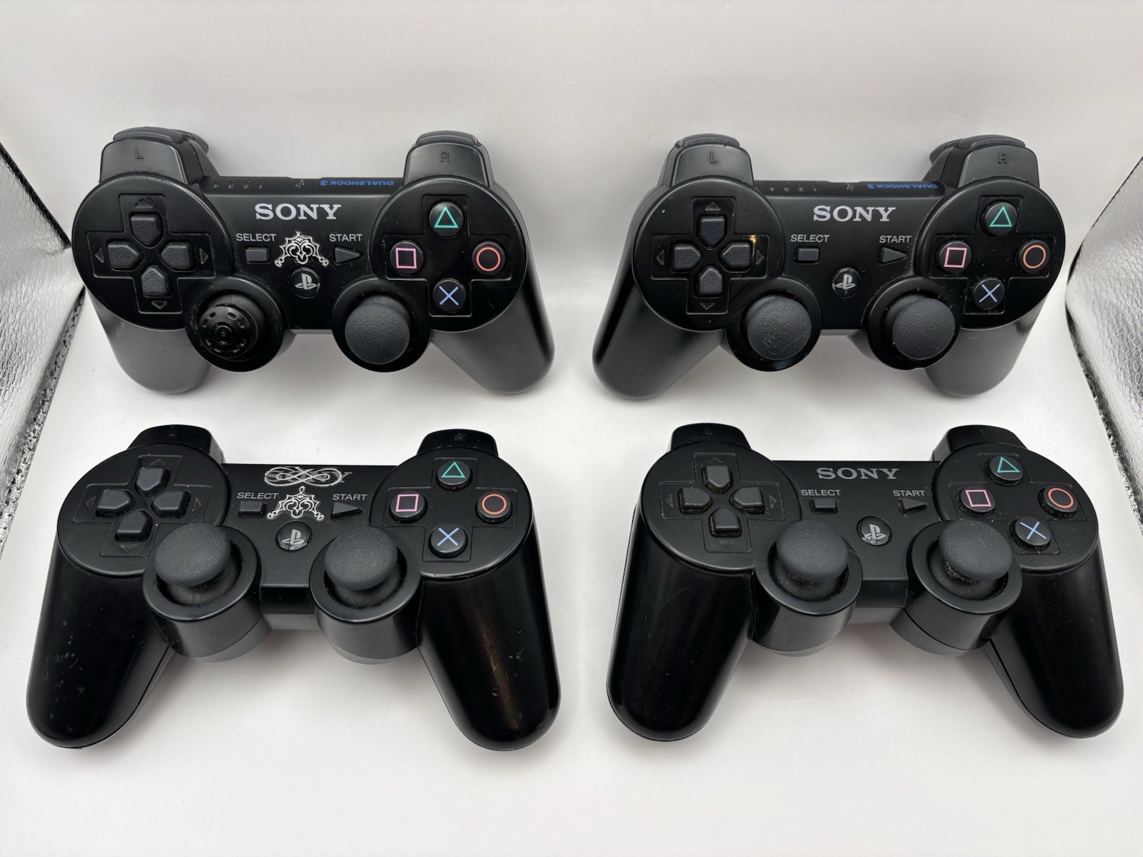 Lot Of 4 Sony Playstation 3 PS3 DualShock 3 Controller *FOR PARTS OR REPAIR ONLY