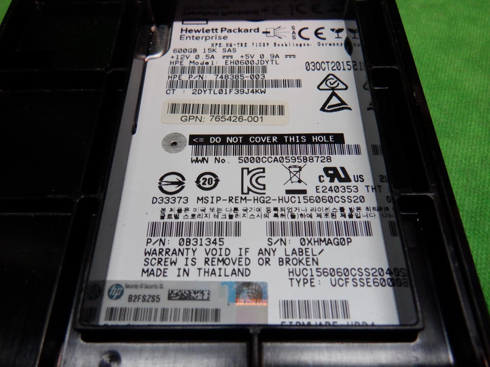 HP 748385-003 765867-001 600GB 15K SAS INTERNAL HDD HP 3.5 inch Caddy - Image 2 of 4