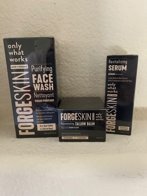 ForgeSkin Men s Skincare Set   Face Wash, Serum & Tallow Balm   New Sealed