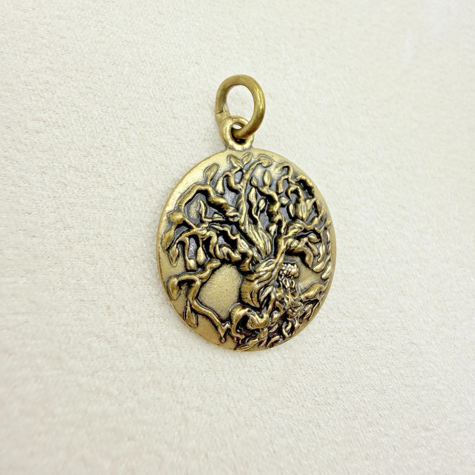Alex and Ani Bronze Tone Tree of Life Round Pendant Charm Growth Strength Family