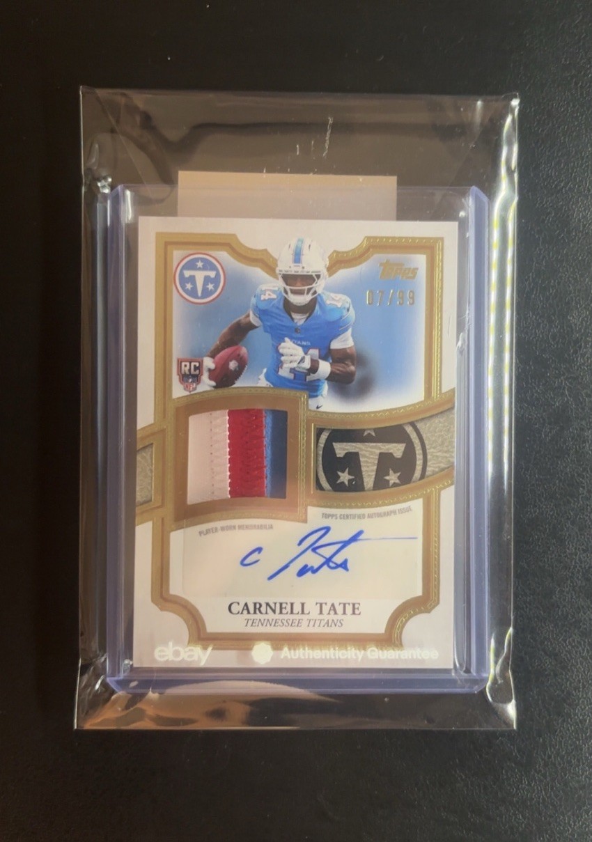 2026 Topps Autograph Rookie Patch Card #ARP-CT Carnell Tate RC SSP Auto /99