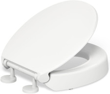 KOHLER 25876-0 Hyten 3" Height ROUND Toilet Seat Elevated Quiet-Close White