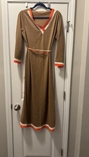 Vintage 80 s 34 Long Negligee Nightgown Dark Chocolate Nylon Heiress Medium