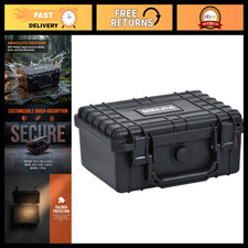 Portable Waterproof Hard Case IP67 for Drones, Cameras & Gear - Custom Foam, Bla