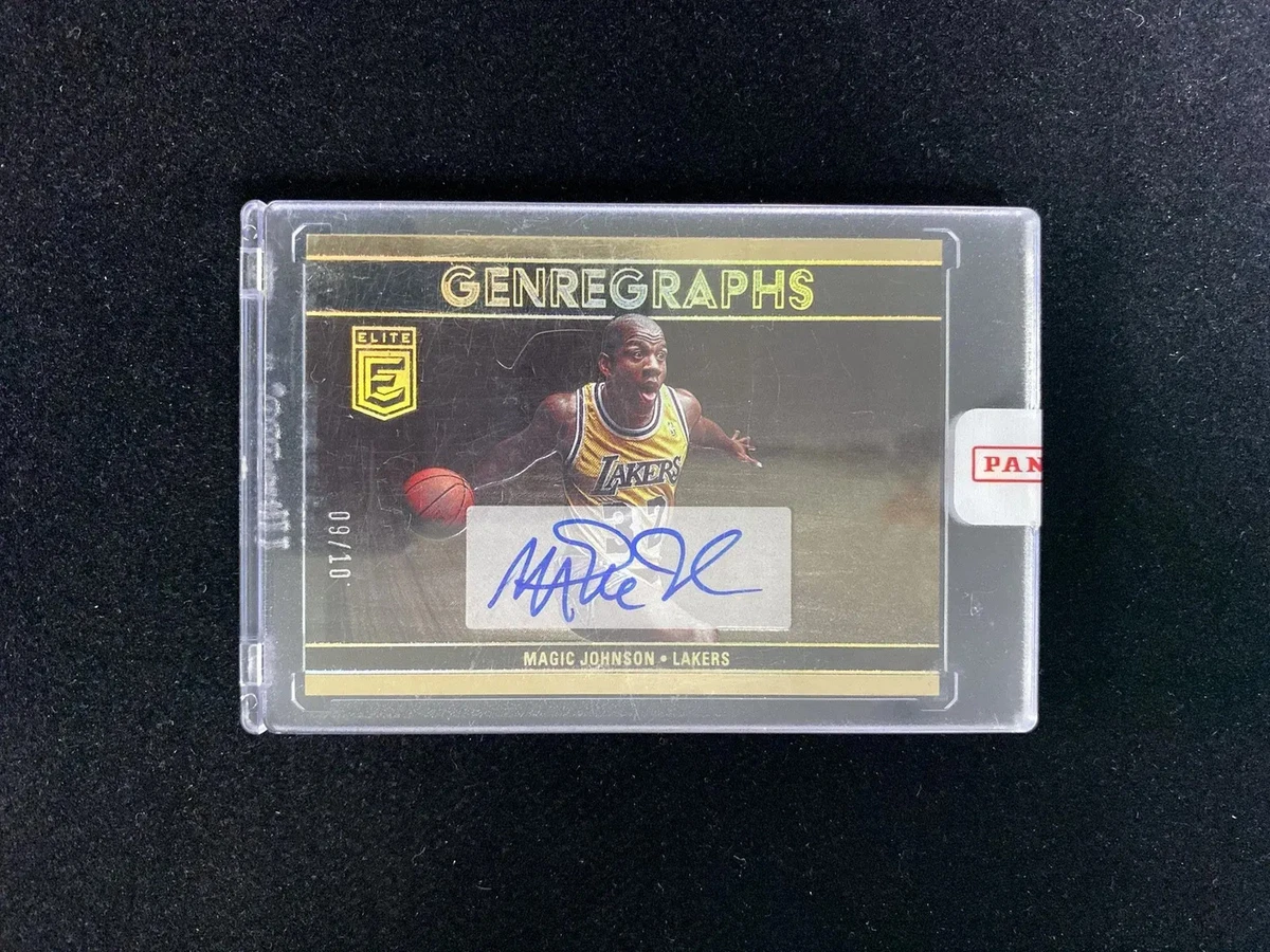Panini Magic Johnson Basketball Autographed Sports Trading Cards
