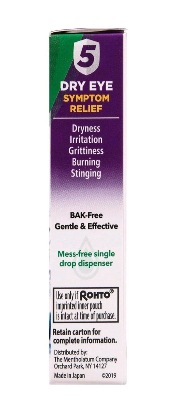 Rohto Dry Aid Lubricant Eye Drops - 0.34 fl. oz