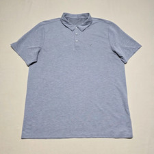 Vuori Strato Tech Polo Shirt Size Large Gray Performance Stretch Sport Tee V1004