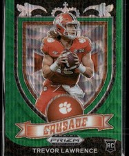 2021 Panini Prizm Draft Picks Collegiate #161 Trevor Lawrence Green Wave