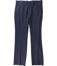 Tasso Elba Mens Heather Casual Trouser Pants, Blue, 30W x 30L
