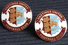 Hastings Utd FC Enamel Badge (LAST ONE priced @£4.50) - E.SUSSEX  NON-LEAGUE 