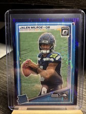 2025 Panini Donruss Optic - Rated Rookie Jalen Milroe #253 Purple Shock Prizm 