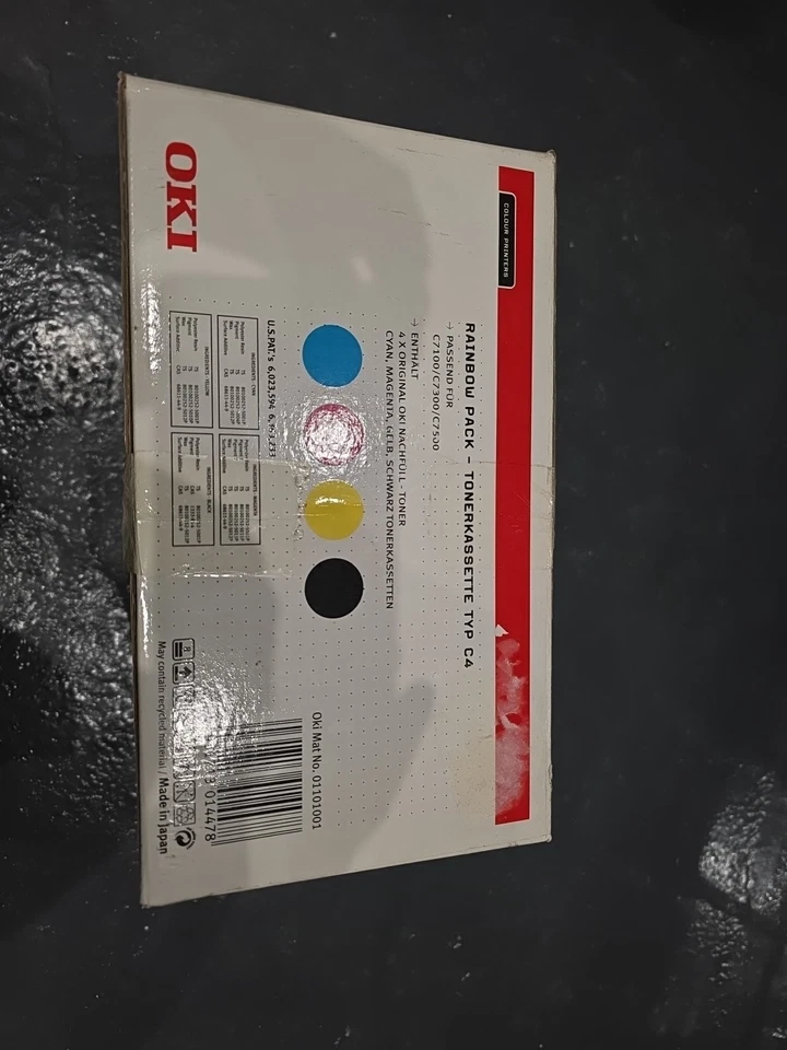 Oki Rainbow Pack Type C4 New Genuine Pack Of 4 Cartridges  OKI 01101001 - Image 2 of 4