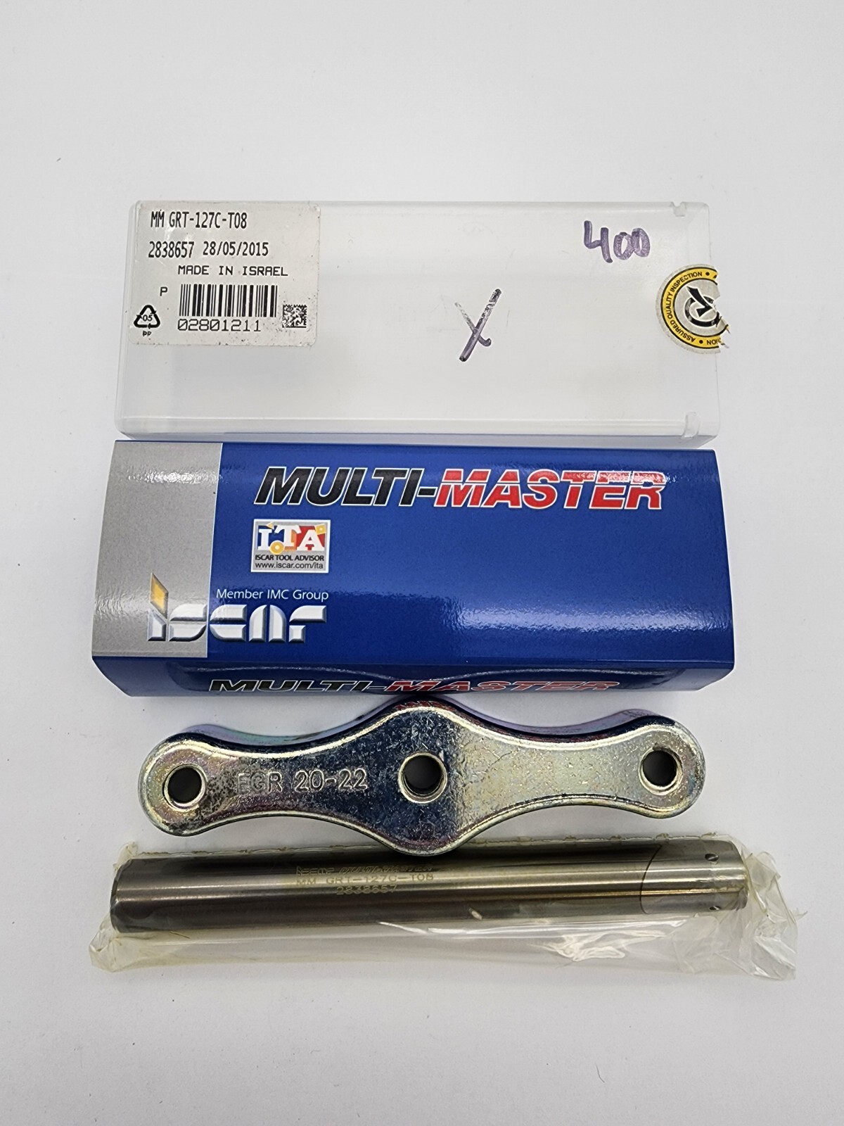 NEW ISCAR MULTIMASTER CARBIDE MILLING SHANK MM GRT-127C-T08 1 pc 400, 401