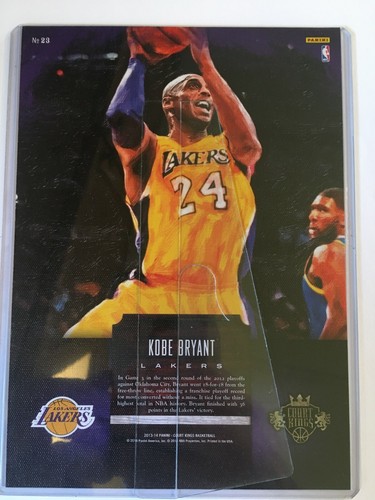 2013-14 Panini Court Kings Basketball 5x7 Box Topper #23 Kobe Bryant *Nice* - Picture 2 of 7