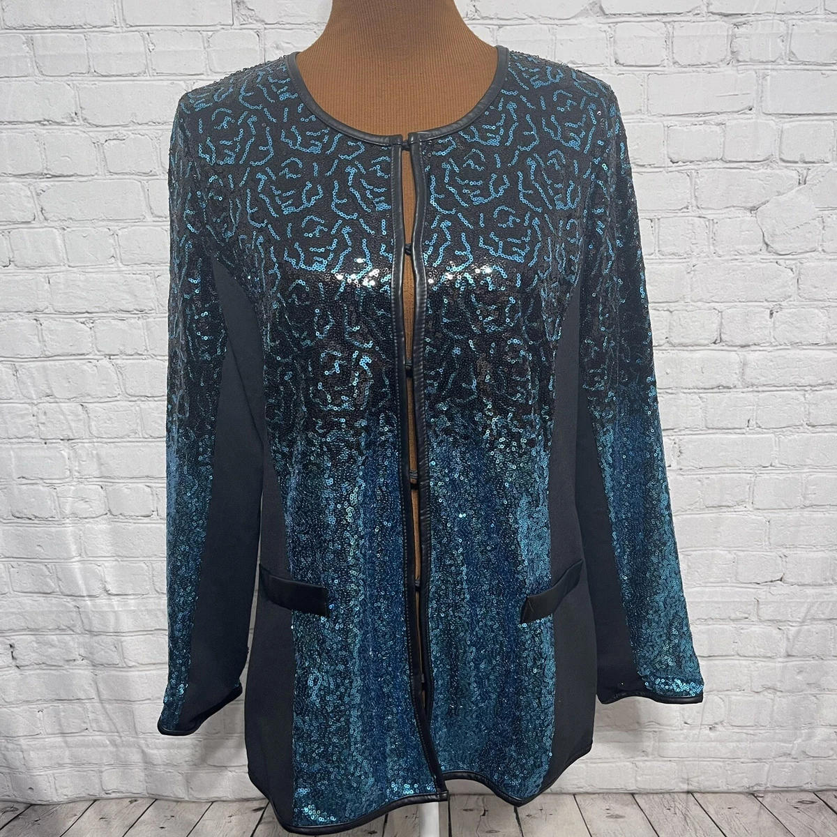 Turquoise sequin clearance jacket