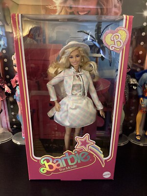 Barbie: The Movie Doll in Blue Plaid Matching Set