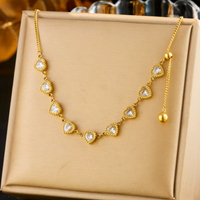 Vergoldete Damen Halskette Mit Herz Zirkonia AnhäNger – Eleganter Schmuck