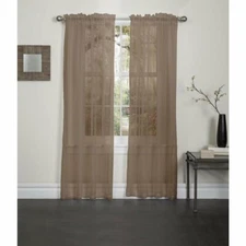 Kashi Home SP013063 55 x 84 Inch Lisa Sheer Panel - Chocolate