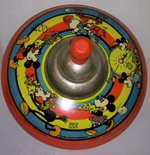Disney Mickey and Gang Enterprises Spinning Tin whistling Top museum quality
