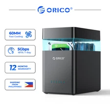 ORICO 2/ 5 Bay Hard Drive Enclosure USB3.0/Type-C to SATA for 3.5'' HDD SSD 80TB