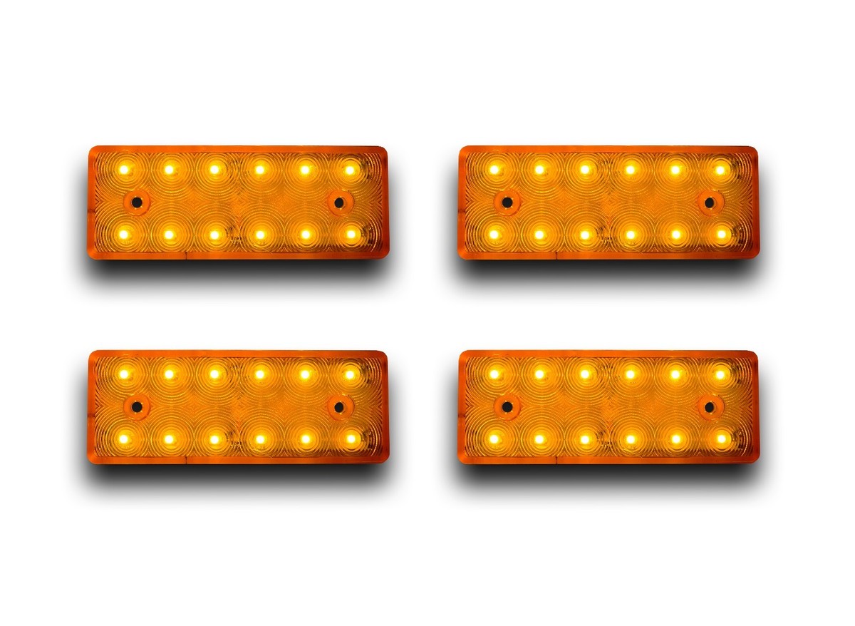 8x 12v LED Ambra Arancio Indicatore Laterale Luci Rimorchio - Foto 3