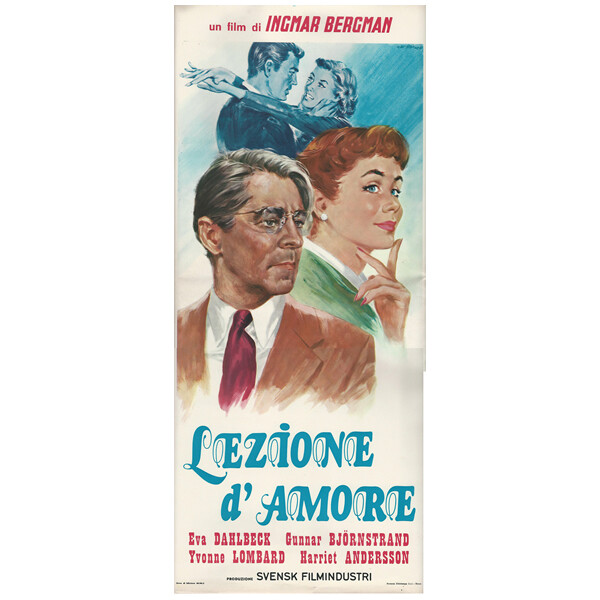 Locandina originale film Una lezione d'amore (1954) - Regia di Ingmar Bergman