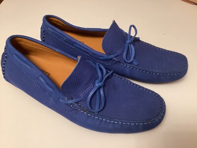 NEW Mercanti Fiorentini blue suede leather Mens 9 M Made In Brazil