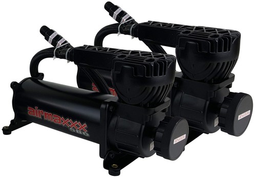 airmaxxx Dual 580 Black Air Compressors w/Wire Kit & 5 Gallon Steel 9 Port Tank - Picture 18 of 24
