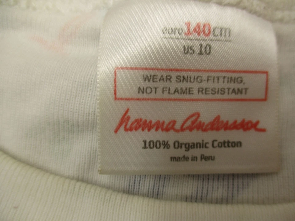 Hanna Andersson 10 码儿童 100% 有机棉短袖睡衣上衣 736 — 第 3/4 张图片