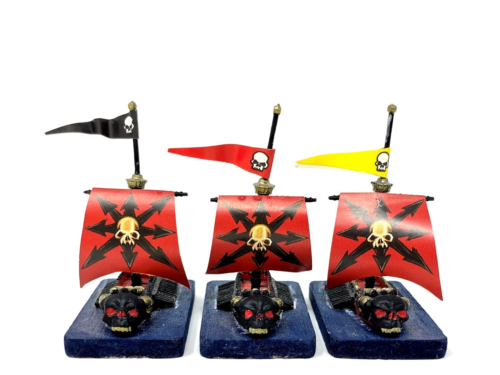 Games Warhammer Man O' War Khorne Fleet Ships x7 (Painted