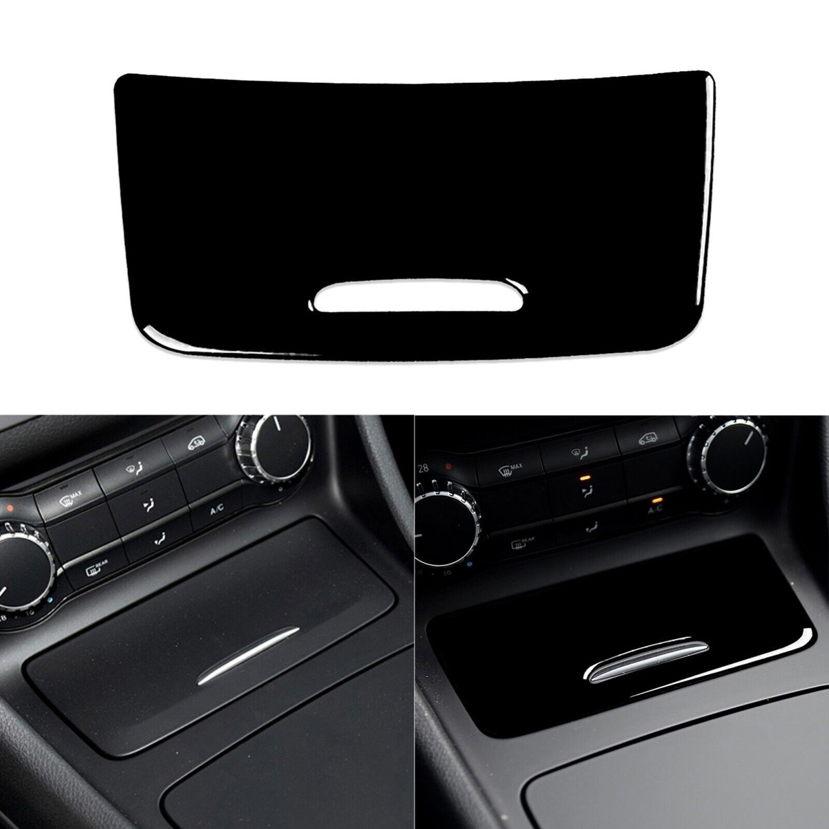 mercedes cla cigarette lighter Piano Black Cigarette Lighter Panel Trim For Mercedes Benz A Class CLA GLA  13-18