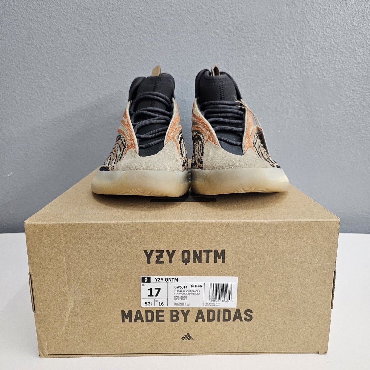 Yeezy YZY QNTM GW5314 Flaora/Flaora/Flaora US Men 17/UK 16 By 