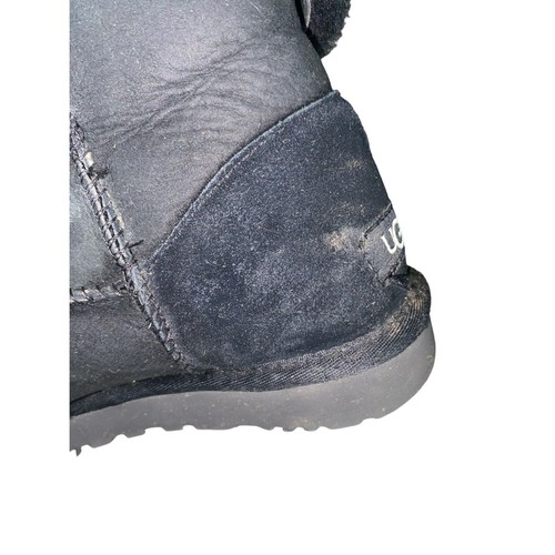 Stivali corti UGG Keely in pelle di pecora foderati in shearling donna 8 nero 1012362 - Foto 7 di 8