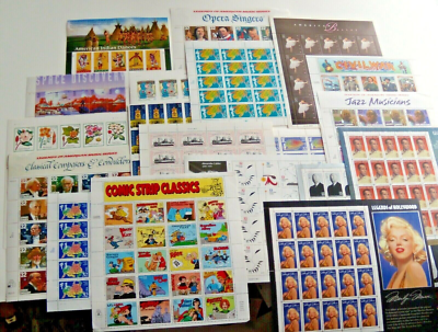 #ad Five 5 Sheets x 20 = 100 of Assorted Mixed Designs of 32¢ US USA Postage Stamp $30.00