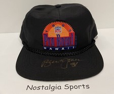 Vintage 1993 Hawaii PRO BOWL 49ers Brent Jones Signed SPORTCAP SnapBack HAT NWOT