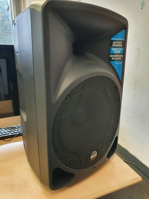 alto transport 12 battery powered portable pa system with wireless microphone