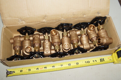 Lot of 10:  WATTS Bronze Gate Valves 0.5'' (1/2'') CxC Socket Sweat/Solder 200CWP