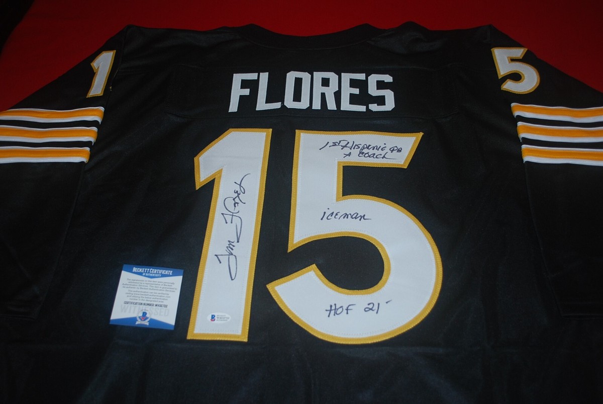 TOM FLORES Oakland Raiders Signed Throwback Jersey HOF 2021