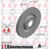 2X Zimmermann Bremsscheibe 110.2222.20