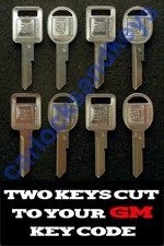 1982-1991 Chevrolet Celebrity 2 Keys Cut By Code - U Must Have Your Key Code 1982-1991 Chevrolet Celebrity 2 Keys Cut By Code - U Must Have Your Key Code