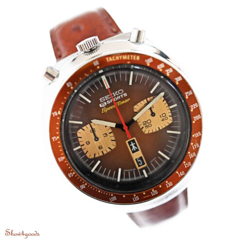 Seiko Brown Bullhead 6138-0040 JDM Red Hand 1975 Original Very Rare - Picture 3 of 15